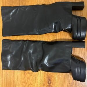 Knee high sleeve boots
